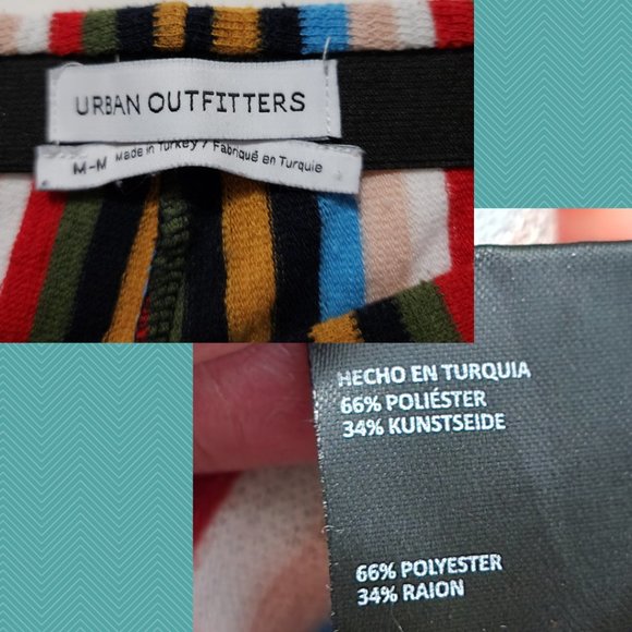 Urban Outfitters Striped High Rise Wide Leg Plisse Pants - Picture 5 of 5